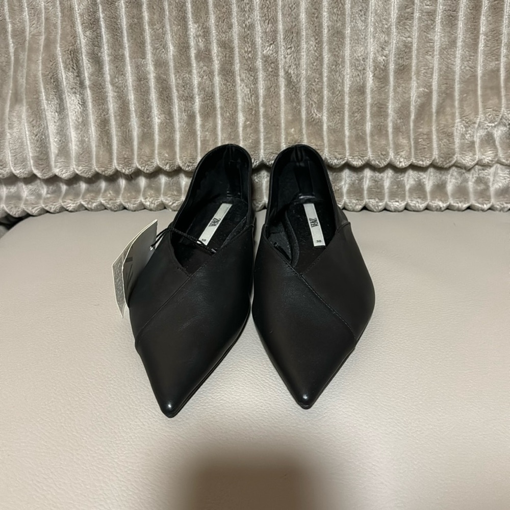 Zara black flats